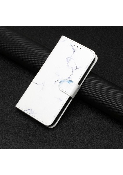 Huawei P30 Lite Mermer Desen Tam Koruma Manyetik Kart Için Flip Case (Yurt Dışından)
