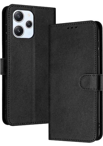 Xiaomi Redmi Için Flip Case 12 4g/5g Toka Pu Deri ile Saf Renk (Yurt Dışından)
