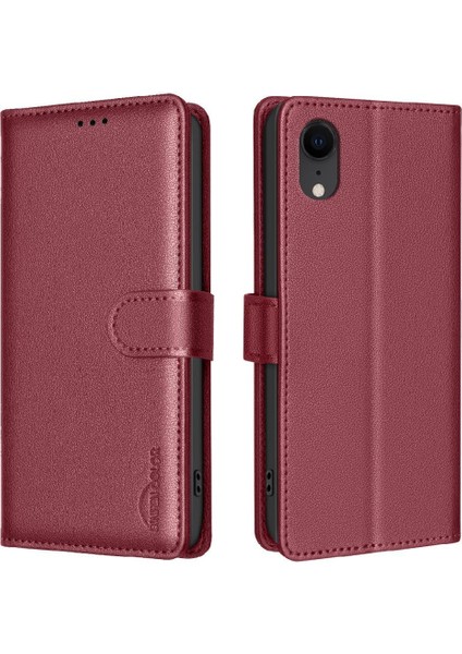 IPhone Xr Manyetik Cüzdan Rfıd Engelleme Pu Deri Kart Için Flip Case (Yurt Dışından)