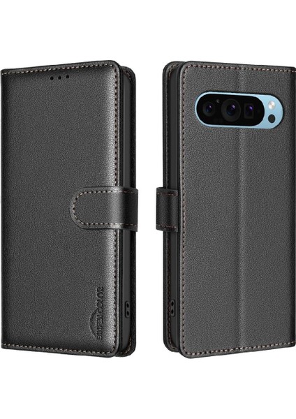 Google Piksel 9 Pu Deri Rfıd Engelleme Kart Tutucu Cüzdan Için Flip Case (Yurt Dışından)