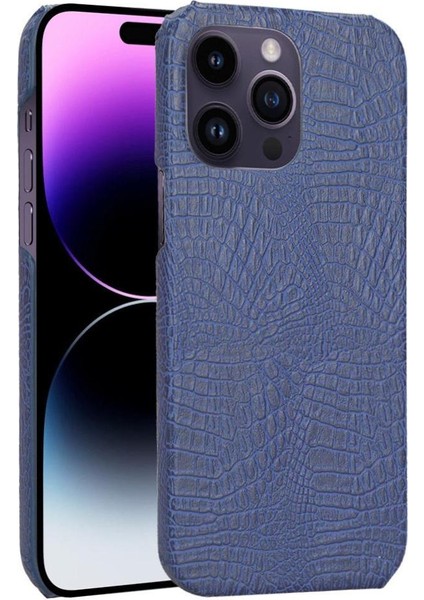 IPhone 14 Pro Uyumluluk Klasik Timsah Için Şık Klasik Kılıf (Yurt Dışından)