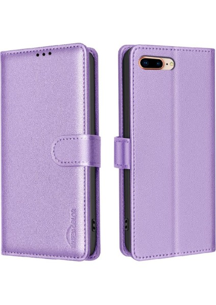 IPhone 7/8 Için Flip Case Manyetik Kart Tutucu Kickstand Rfıd Engelleme Pu (Yurt Dışından)