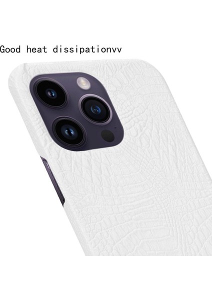 IPhone 14 Pro Uyumluluk Klasik Timsah Için Şık Klasik Kılıf (Yurt Dışından) modelleri