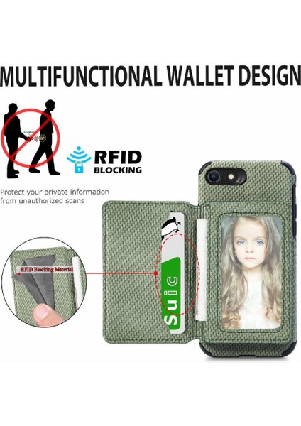 IPhone 7/8 Için Kılıf Rfıd Engelleme Standı Fonksiyonu Komple Kamera Güvenliği (Yurt Dışından)