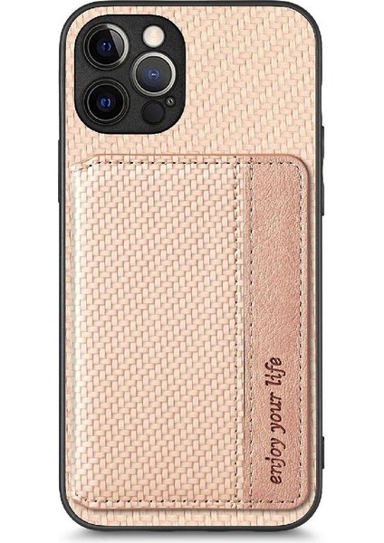 IPhone 12 Için Kılıf Pro Komple Kamera Güvenlik Manyetik Kart Tutucu Rfıd (Yurt Dışından)