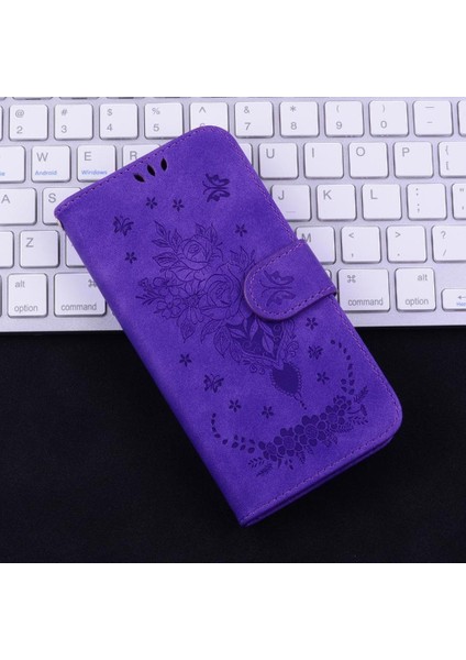 Huawei Nova 12 Kart Yuvaları Cüzdan Kılıf Kabartma Gül Çiçekler Flip Pu (Yurt Dışından)