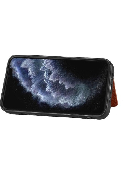 IPhone 11 Için Kılıf Pro Max Manyetik Kart Tutucu Standı Fonksiyonu Rfıd Kamera (Yurt Dışından)