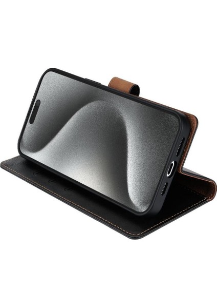 IPhone 16 Için Flip Case Pro Max Yan Cep Kart Yuvaları Anti Kayma Çift (Yurt Dışından)