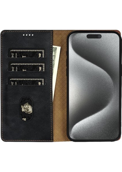 IPhone 16 Için Flip Case Pro Max Yan Cep Kart Yuvaları Anti Kayma Çift (Yurt Dışından)