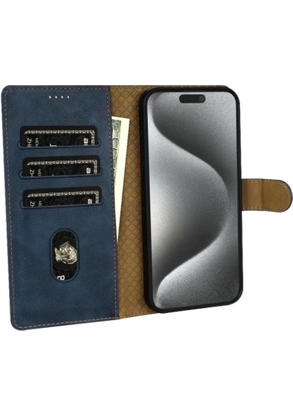 IPhone 15 Için Flip Case Pro Max Manyetik Kapatma Kart Yuvaları Anti Kayma Yan (Yurt Dışından)