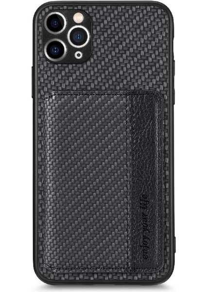 IPhone 11 Için Kılıf Pro Max Manyetik Kart Tutucu Standı Fonksiyonu Rfıd Kamera (Yurt Dışından)