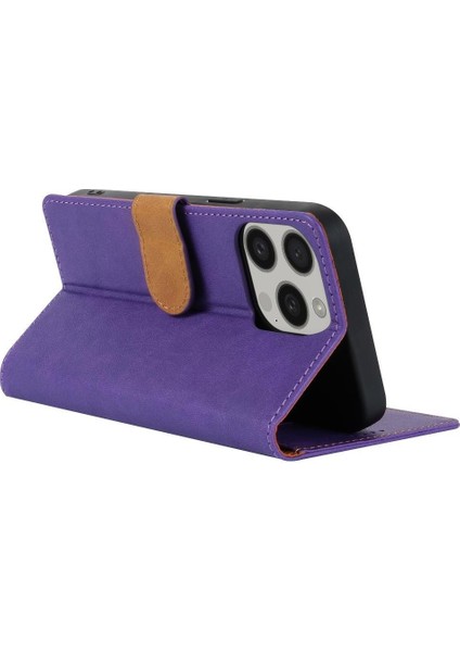 IPhone 11 Için Flip Case Pro Max Anti Kayma Manyetik Kapatma Yan Cep (Yurt Dışından)