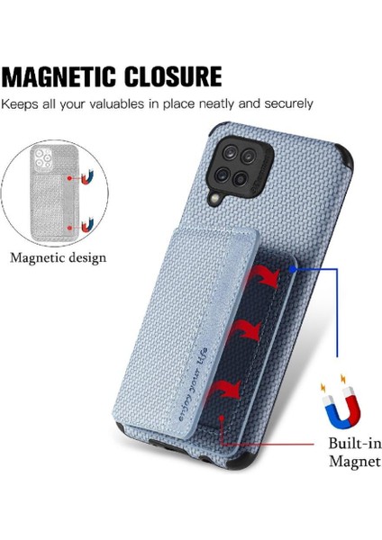 Samsung Galaxy A22 4g Için Komple Kamera Güvenlik Manyetik Kart Tutucu (Yurt Dışından)