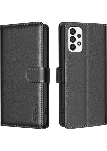 Samsung Galaxy M13 4g Manyetik Rfıd Engelleme Cüzdan Kart Pu Için Flip Case (Yurt Dışından)