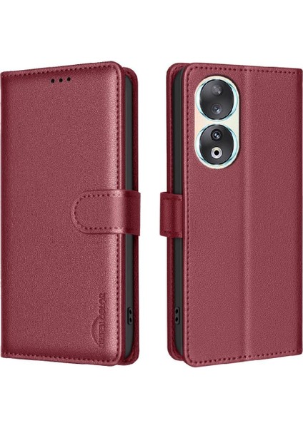 Onur Için Flip Case 90 5g Kart Tutucu Kickstand Pu Deri Cüzdan Rfıd (Yurt Dışından)
