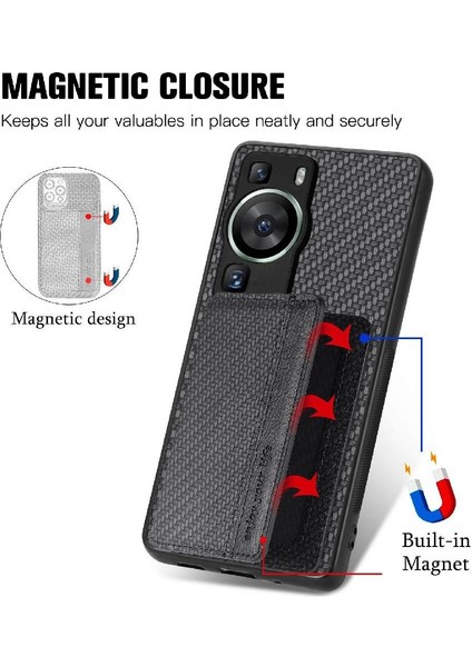 Huawei P60 Manyetik Kart Tutucu Standı Fonksiyonu Rfıd Engelleme Için Kılıf (Yurt Dışından) fırsatları