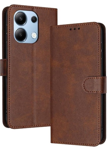 Xiaomi Redmi Not Için Flip Case 13 Pro 4g Saf Renk Kickstand Pu ile (Yurt Dışından)