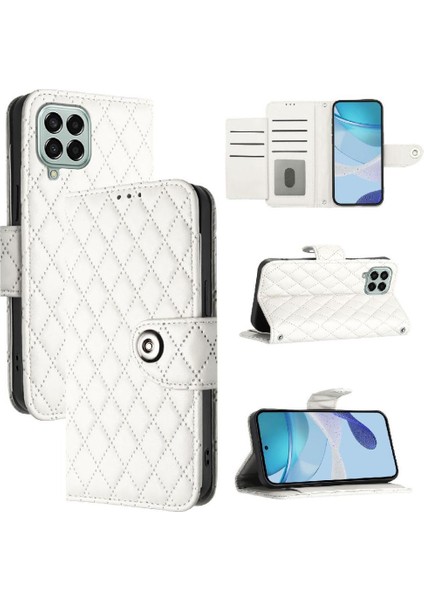 Samsung Galaxy M33 5g Kart Tutucu Cüzdan Kapak Bilek Şeridi Için Kılıf (Yurt Dışından)