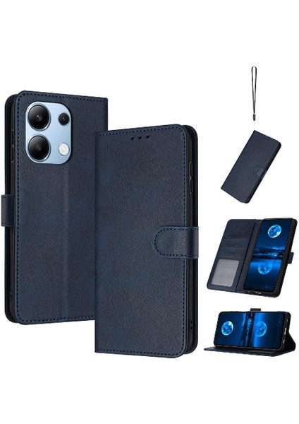 Xiaomi Redmi Not Için Flip Case 13 Pro 4g Saf Renk Kickstand Pu ile (Yurt Dışından)