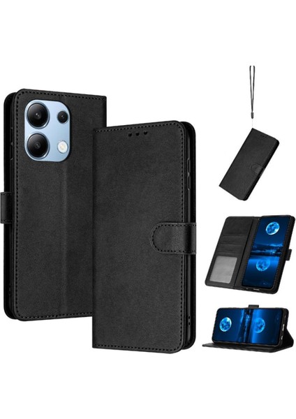 Xiaomi Redmi Not Için Flip Case 13 Pro 4g Saf Renk Kickstand Pu ile (Yurt Dışından)