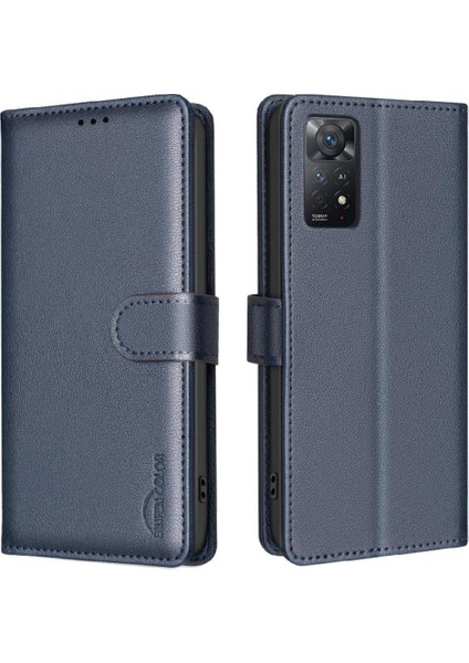 Xiaomi Redmi Not 11 Için Flip Case 4g Kart Tutucu Kickstand Pu Deri (Yurt Dışından)