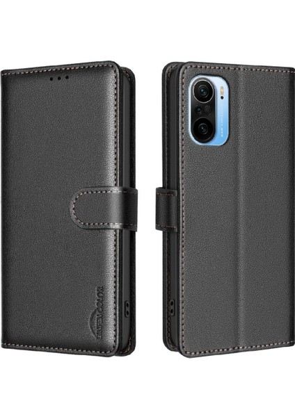 Xiaomi 11I Rfıd Engelleme Manyetik Kart Tutucu Kickstand Pu Için Flip Case (Yurt Dışından)