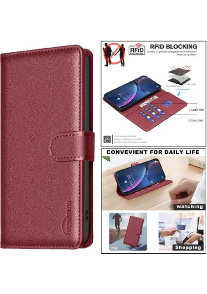 Xiaomi Redmi Not 11 Için Flip Case 4g Kart Tutucu Kickstand Pu Deri (Yurt Dışından)