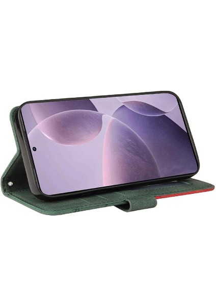 Xiaomi Poco F6 Pro Dikiş Renk Flip Folio Kitap Kickstand Için Flip Case (Yurt Dışından)