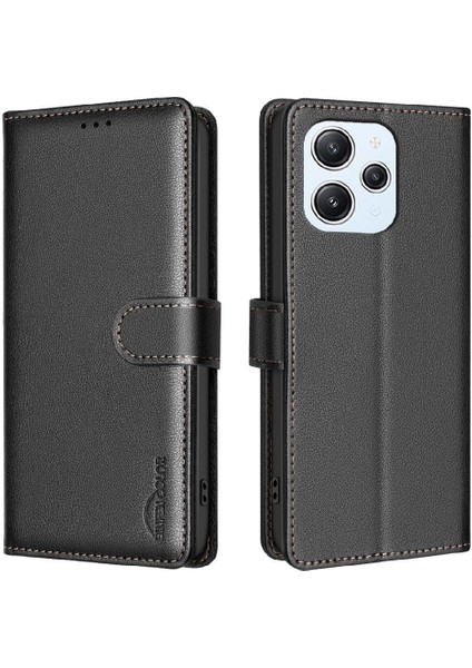 Xiaomi Redmi Için Flip Case 12 4g Pu Deri Manyetik Kart Tutucu Kickstand (Yurt Dışından)