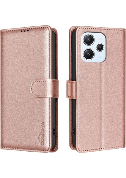 Xiaomi Redmi Için Flip Case 12 4g Pu Deri Manyetik Kart Tutucu Kickstand (Yurt Dışından)