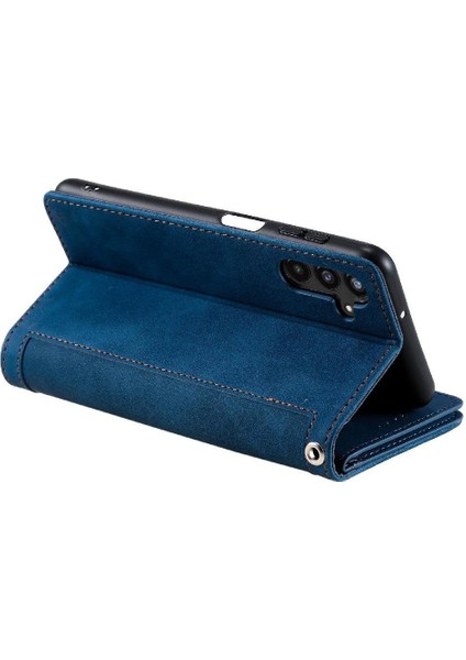 Samsung Galaxy M55 Pu Deri Kickstand Cüzdan 9 Kart Yuvaları Için Flip Case (Yurt Dışından)