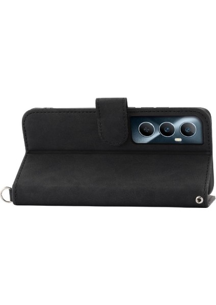 Realme C65 Darbeye Dayanıklı Kabartmalı Çoklu Kredi Kartı Yuvaları Için Flip Case (Yurt Dışından) fiyatları