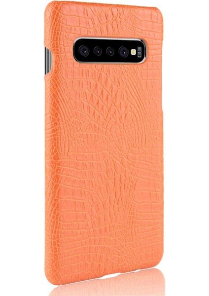 Samsung Galaxy S10 Artı Klasik Timsah Moda Için Şık Klasik Kılıf (Yurt Dışından)