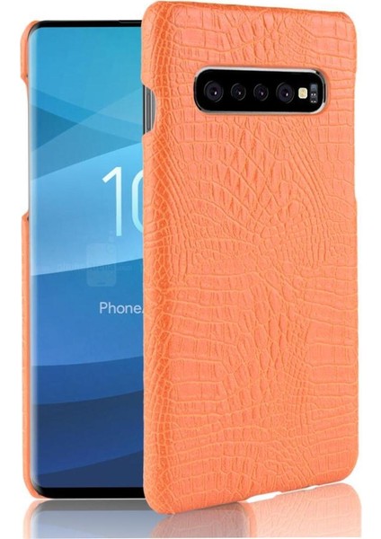 Samsung Galaxy S10 Artı Klasik Timsah Moda Için Şık Klasik Kılıf (Yurt Dışından)