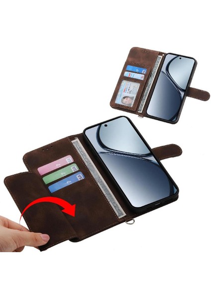 Realme C65 Darbeye Dayanıklı Kabartmalı Çoklu Kredi Kartı Yuvaları Için Flip Case (Yurt Dışından) fırsatları