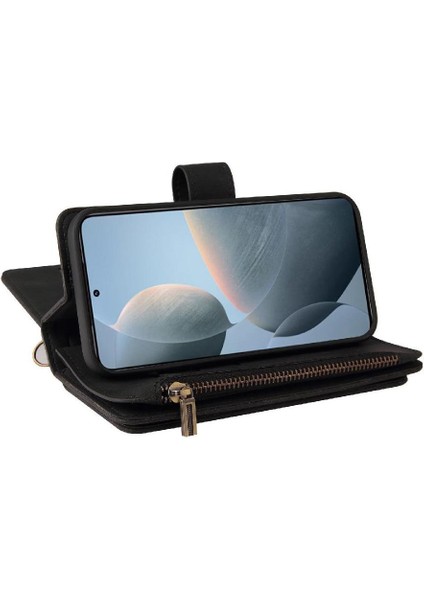 Kart Yuvası ile Xiaomi Poco F6 Pro Onbeş Kart Yuvaları Için Cüzdan Telefon Kılıfı (Yurt Dışından)