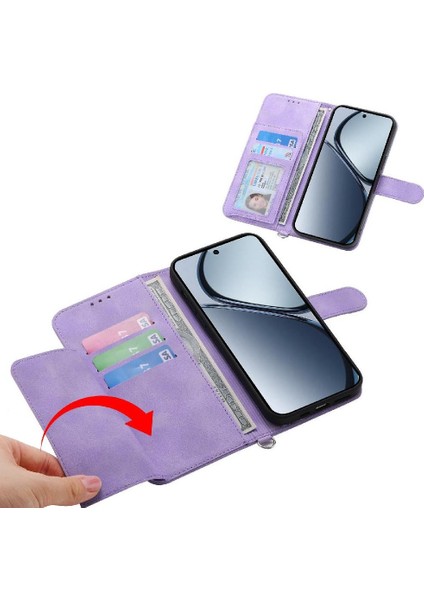 Realme C65 Darbeye Dayanıklı Kabartmalı Çoklu Kredi Kartı Yuvaları Için Flip Case (Yurt Dışından) modelleri