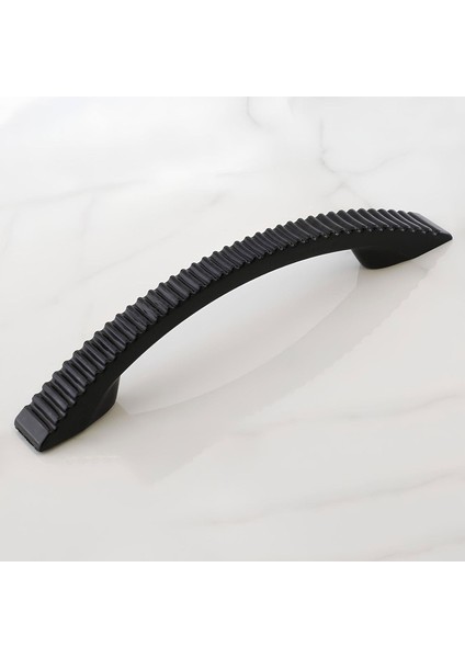 Tırtıklı 96 mm Kulp Sert Plastik Siyah Çekmece Mobilya Mutfak Dolap Kulbu 10 Adet modelleri