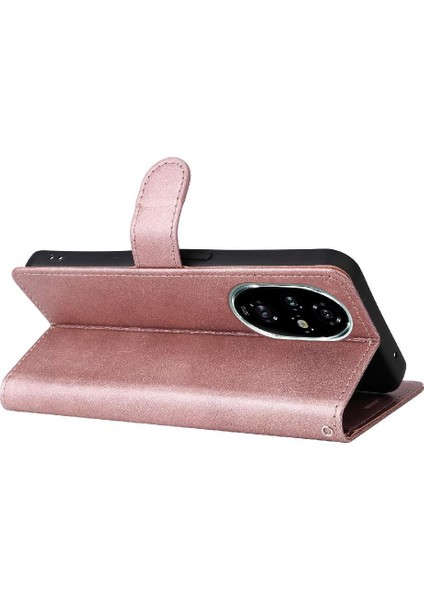 Kart Yuvası Klasik Düz Renk Yüksek Cüzdan ile Onur 200 Pro Için Flip Case (Yurt Dışından)