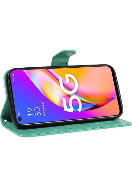 Oppo Için Flip Case A93 5G/A74 5G/A54 5g Ayrılabilir El Kayışı Kabartmalı (Yurt Dışından)