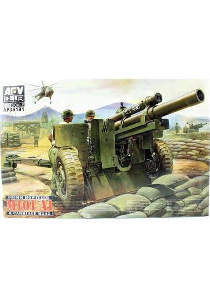AF35191 1/35 105MM Howıtzer M101A1 & M2A2 Arabalı Topu Demonte Plastik Maketi