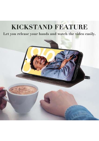 Kart Yuvası Standı Manyetik ile Realme C55 4g Flip Kickstand Için Flip Case (Yurt Dışından)