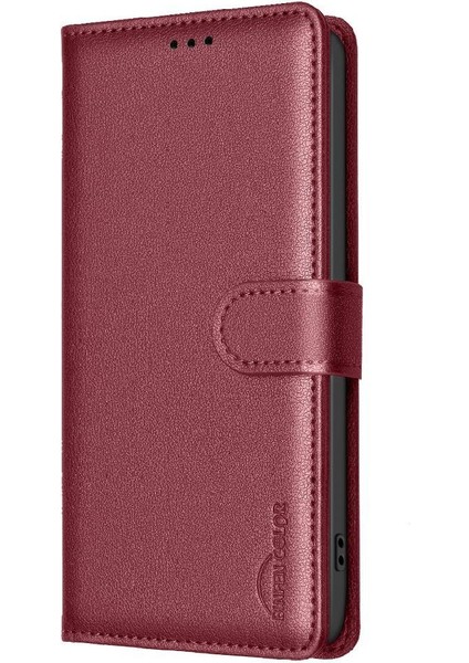 IPhone 12 Için Flip Case Manyetik Kart Tutucu Kickstand Cüzdan Pu Deri (Yurt Dışından)