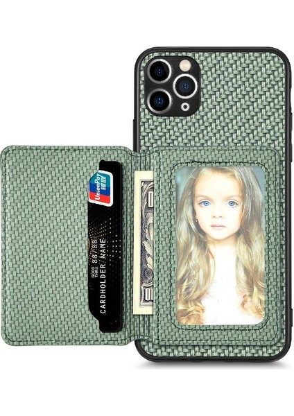 IPhone 11 Için Kılıf Pro Max Manyetik Kart Tutucu Standı Fonksiyonu Rfıd Kamera (Yurt Dışından)