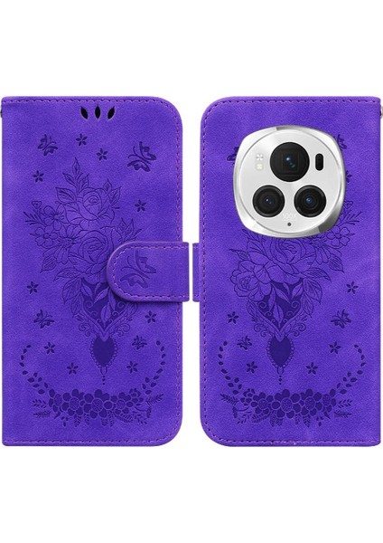 Onur Magic6 Pro Flip Pu Deri Kapak Için Kılıf Kart Yuvaları Cüzdan Kılıf (Yurt Dışından)