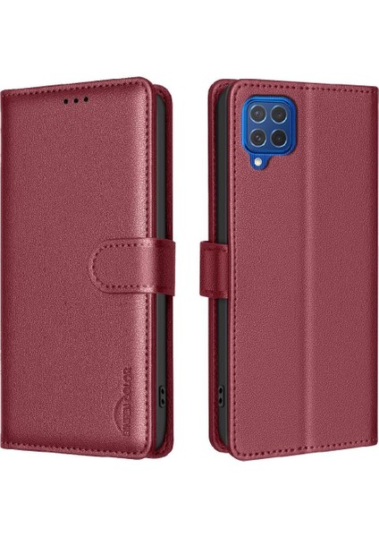 Samsung Galaxy A22 4g Manyetik Kart Tutucu Kickstand Cüzdan Için Flip Case (Yurt Dışından)