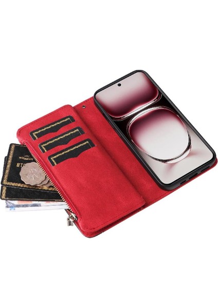 Oppo Oppo 12 Pro 5g Dokuz Kart Yuvaları Iki Renkli Dikiş Kickstand Için Kılıf (Yurt Dışından) fiyatları