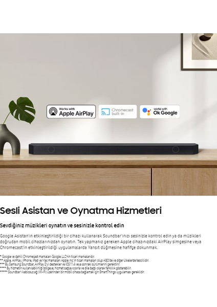 Kablosuz Dolby Atmos Gerçek 5.1.2 Kanallı Ses/ Wi-Fi, Aux, Bluetooth Bağlantı Spacefit Sound Pro 5.1.2 Kanal Dolby Atmos Dts:x Kablosuz Soundbar