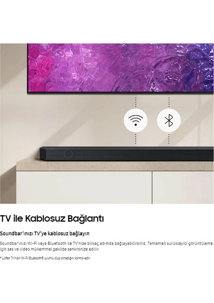 Kablosuz Dolby Atmos Gerçek 5.1.2 Kanallı Ses/ Wi-Fi, Aux, Bluetooth Bağlantı Spacefit Sound Pro 5.1.2 Kanal Dolby Atmos Dts:x Kablosuz Soundbar