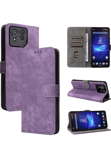 Asus Rog Phone 8 Pro Pu Deri Flip Cüzdan Telefon Kılıfı (Yurt Dışından)